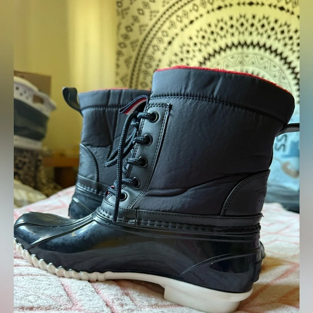 Tommy Hilfiger Kids' Navy and Red Rain Boots